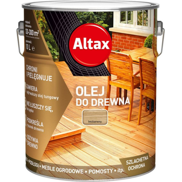 OLEJ DO DREWNA 10L BEZBARWNY ALTAX