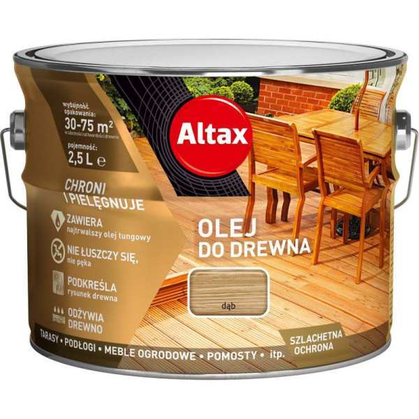 OLEJ DO DREWNA 2.5L DĄB ALTAX