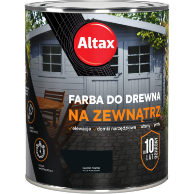 FARBA DO DREWNA NA ZEWNĄTRZ 750ML CZARNY POŁYSK