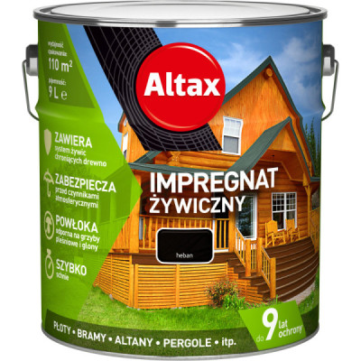ŻYWICZNY IMPREGNAT DO DREWNA ALTAX  9L HEBAN