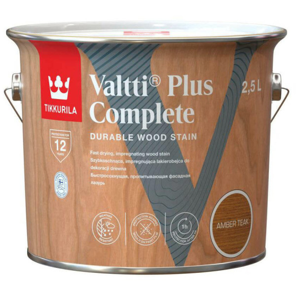 LAKIEROBEJCA VALTTI PLUS COMPLETE AMBER TEAK 2.5L