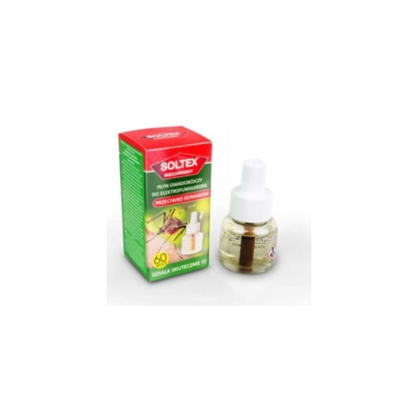 Płyn owadobójczy przeciw komarom  Wkład do Elektrofumigatora/dyfuzora  45ml Soltex